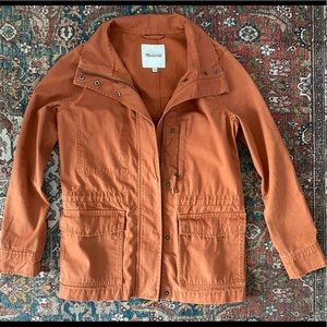 Burnt orange Madewell utility jacket